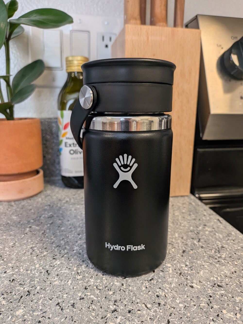 Hydro Flask 12 oz Wide Mouth Bottle with Flex Sip Lid Black